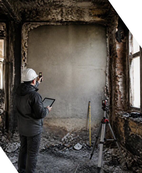 Обследование зданий после пожара и оценка ущерба в Альметьевске